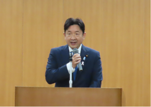 瀬戸副大臣の訓示の模様