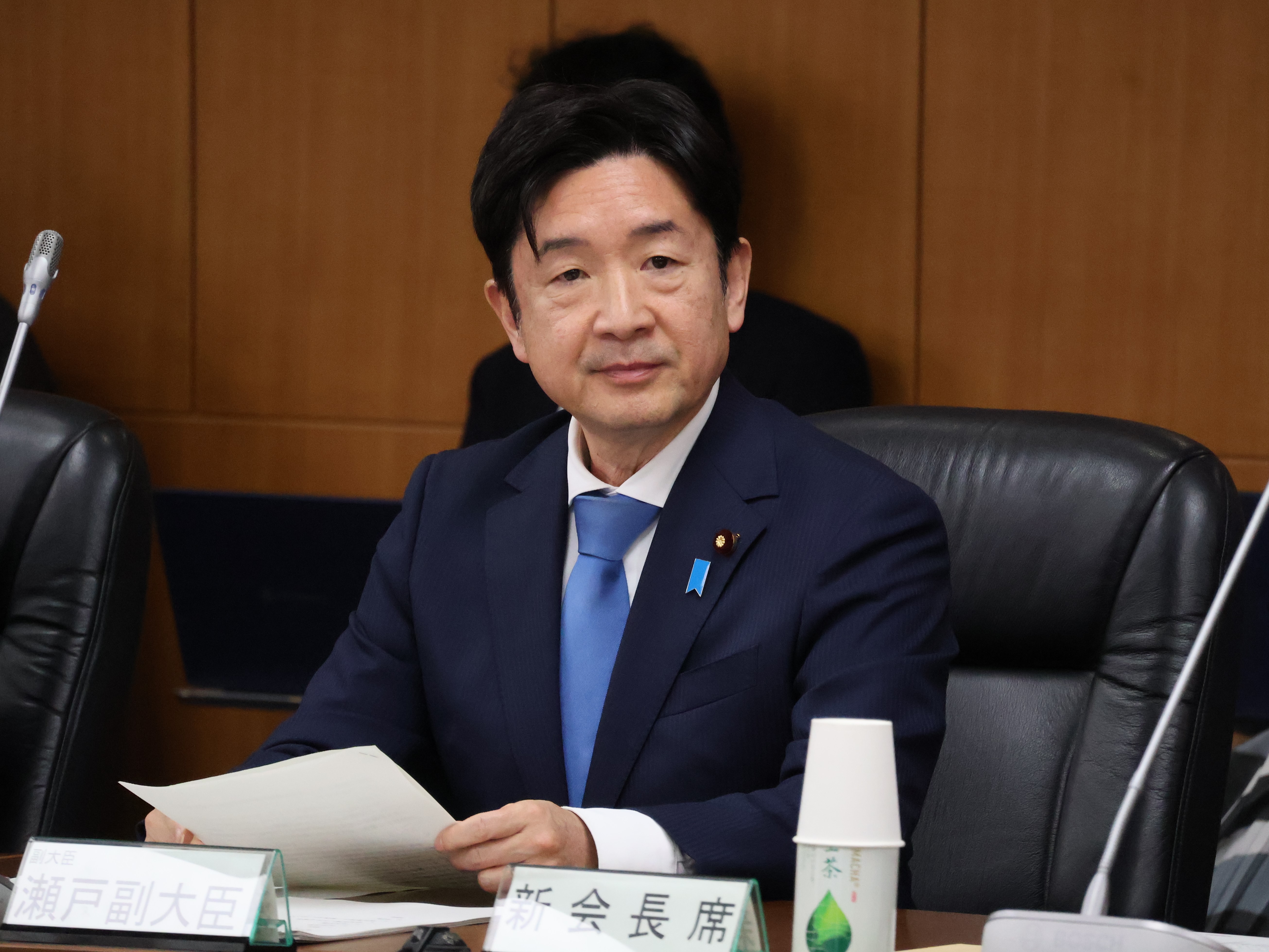 挨拶をする瀬戸内閣府副大臣